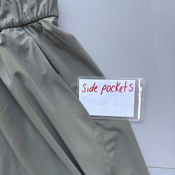 Lululemon Time to Flounce Hi-Lo Skirt Women 12 Green Elastic Waist Midi Flowy - Picture 8 of 10